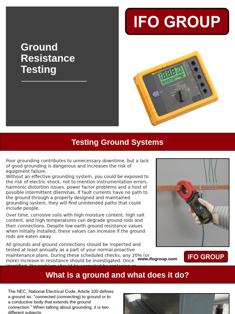 Ground Resistance Testing Procedures | PDF | Electricity | Electrical ...