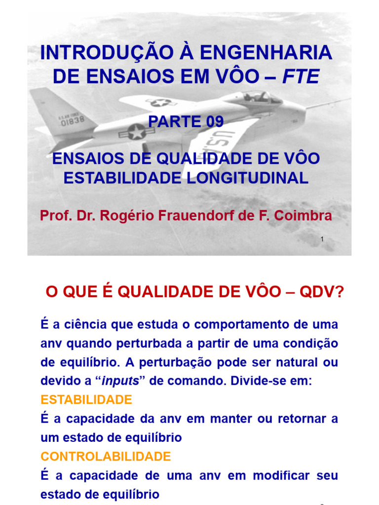 FTE_Parte_09-QDV-Long_Stab | PDF | Oscilação | Voo