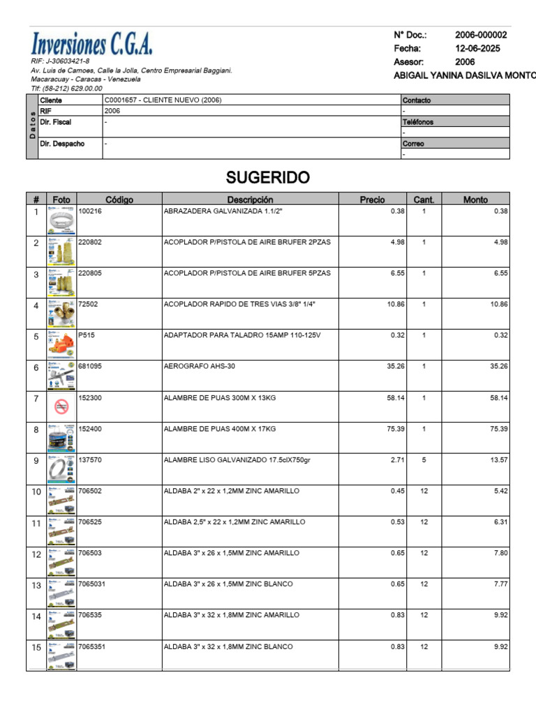Inventario de Herramientas y Accesorios | PDF | Seguridad física