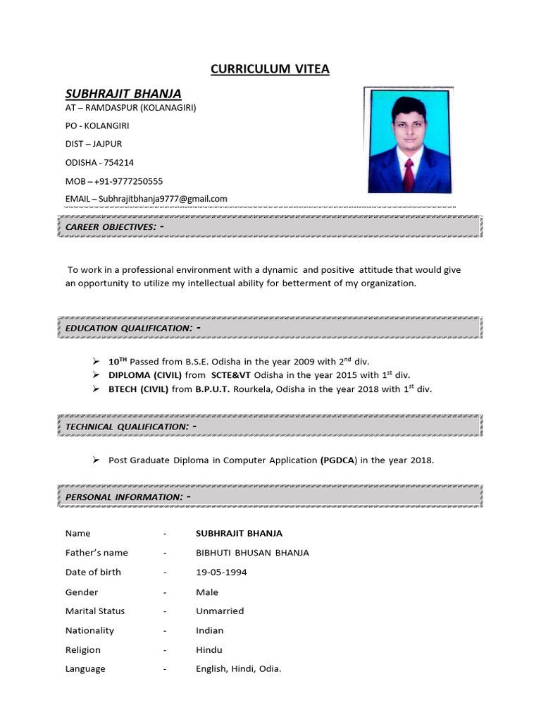 Kanha CV Btech | PDF