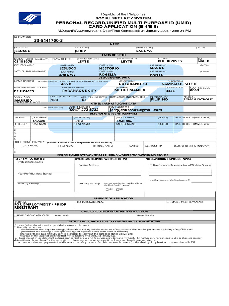 UMID Card Application Guide for Filipinos | PDF