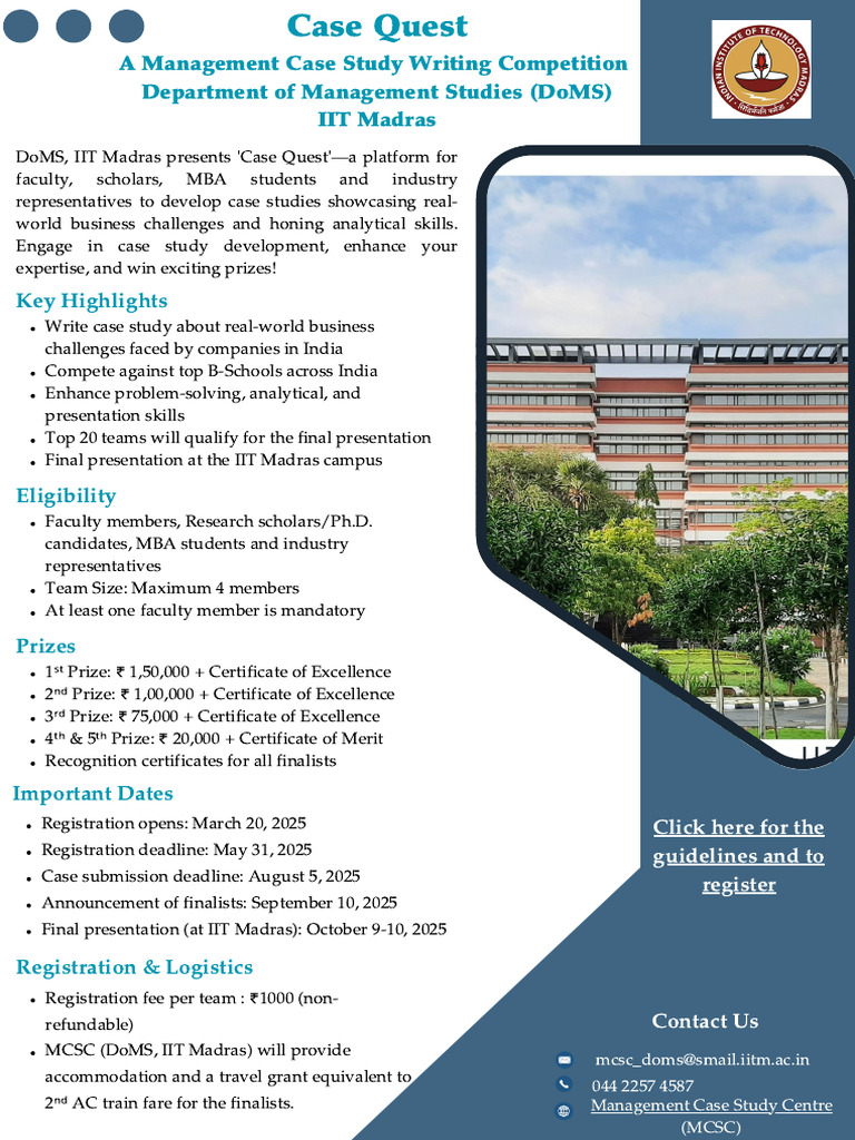 Case Quest: Management Case Study Contest | PDF