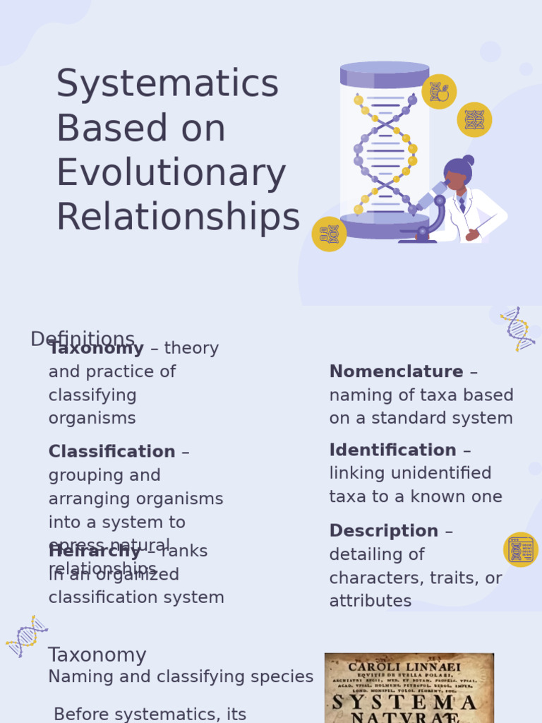 Taxonomy and Systematics Overview | PDF | Taxonomy (Biology) | Taxon