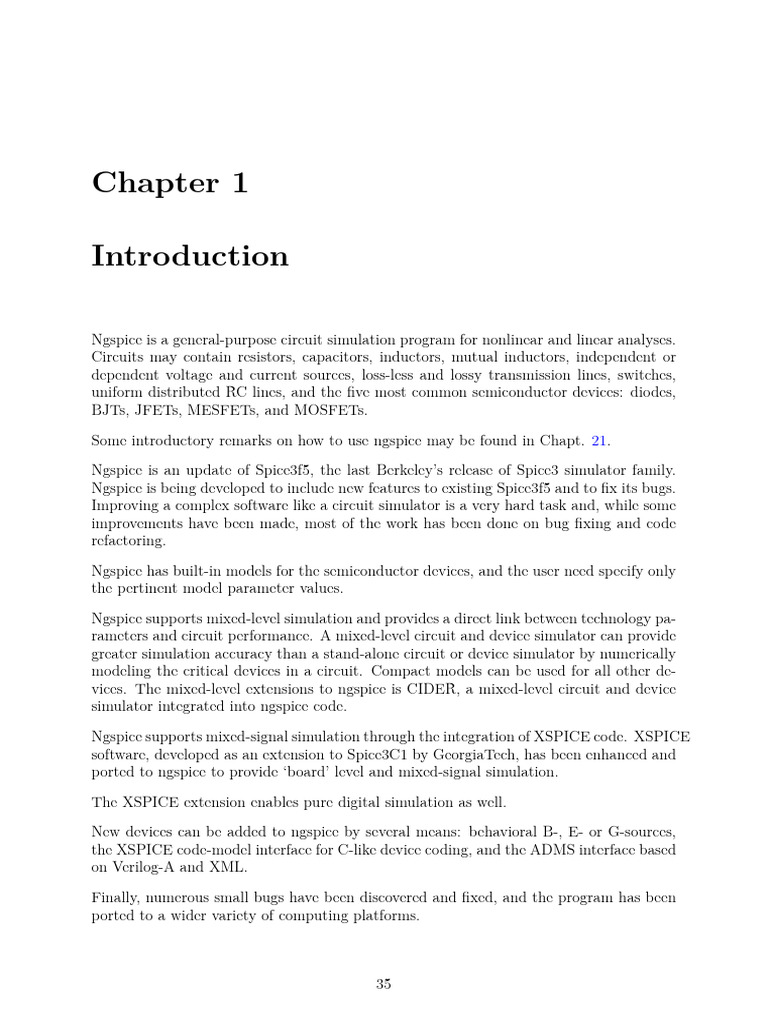 Ngspice Circuit Simulation Overview | PDF | Electrical Network ...
