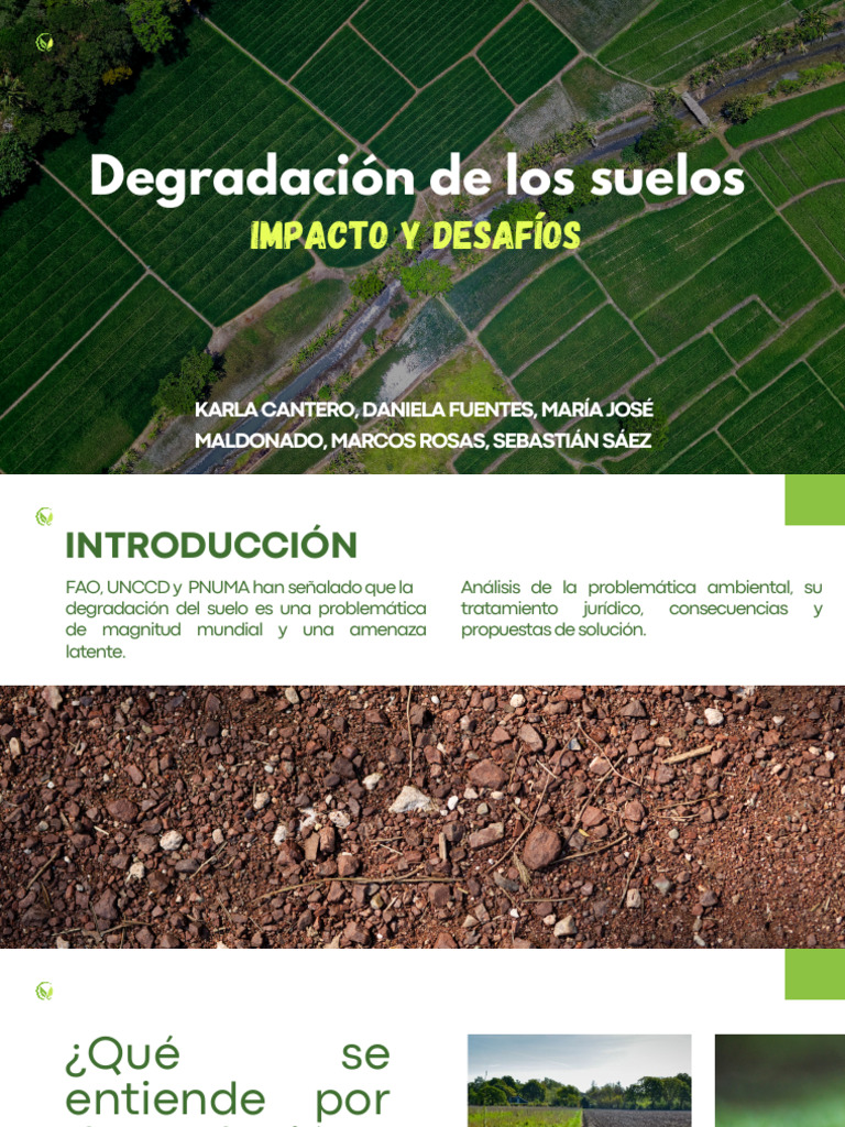 Impacto y Soluciones a la Degradación del Suelo | PDF | Suelo | Erosión