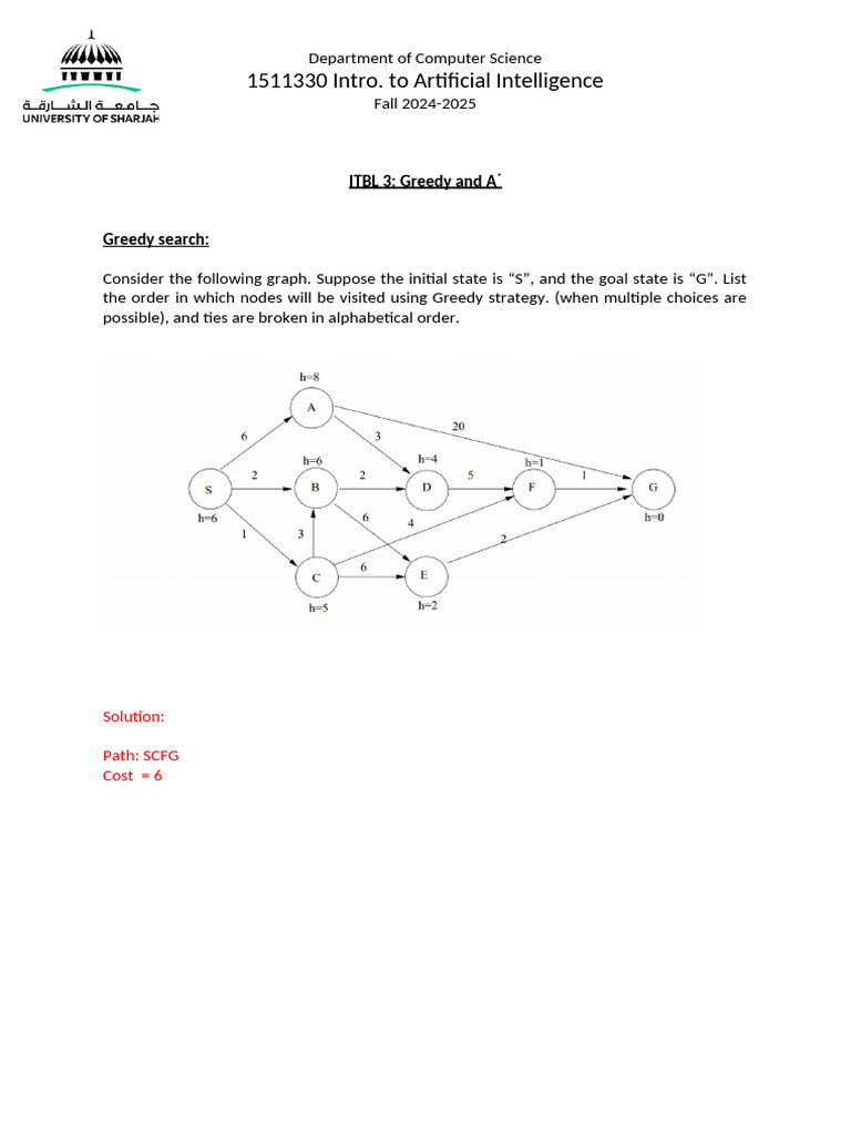 Greedy and A* Search Algorithms Explained | PDF | Combinatorics ...