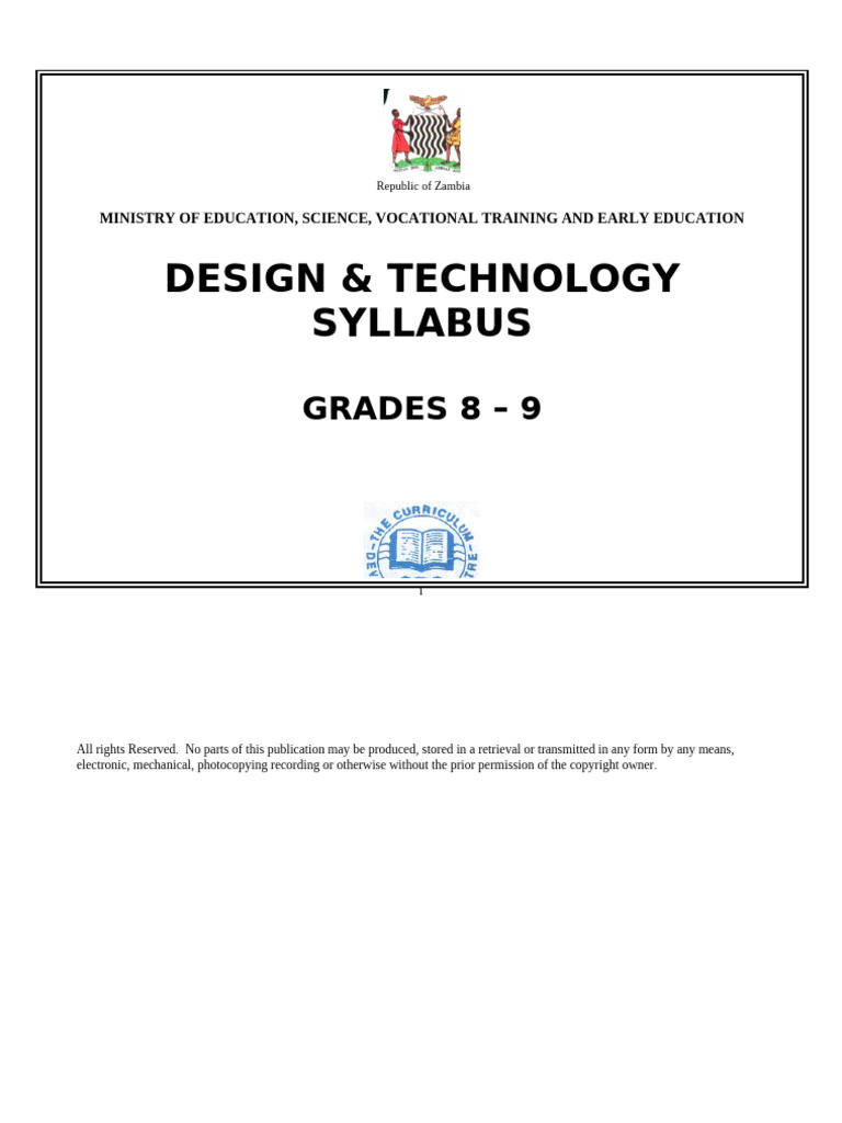 Design and Technology G 8 - 9 | PDF | Learning