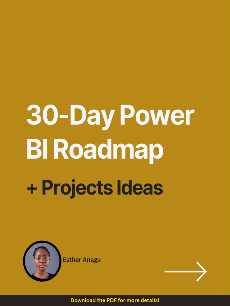 30-Day Power BI Learning Roadmap | PDF