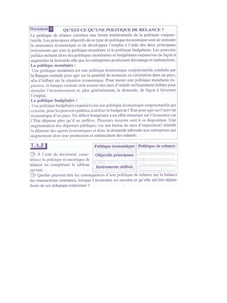 2 Bac Eco Exercice 16 Intervention de L Etat | PDF