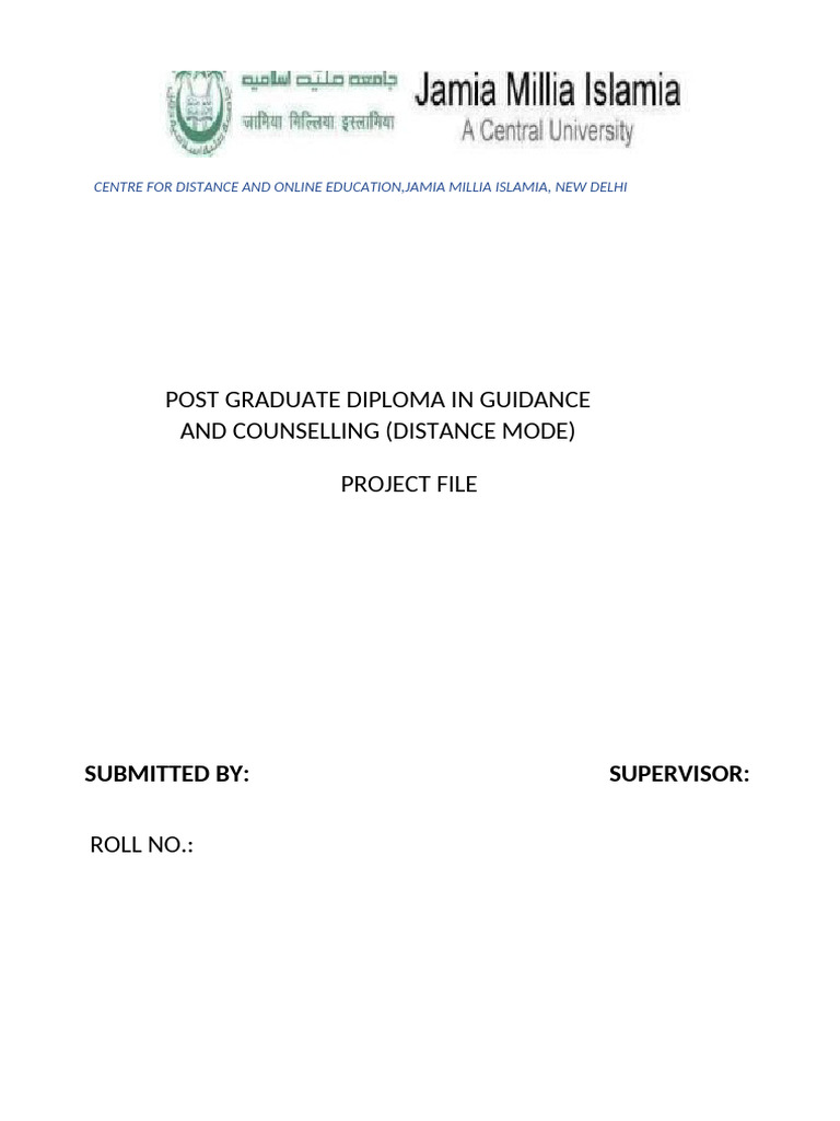 Counselling Project File Submission | PDF | Psychology