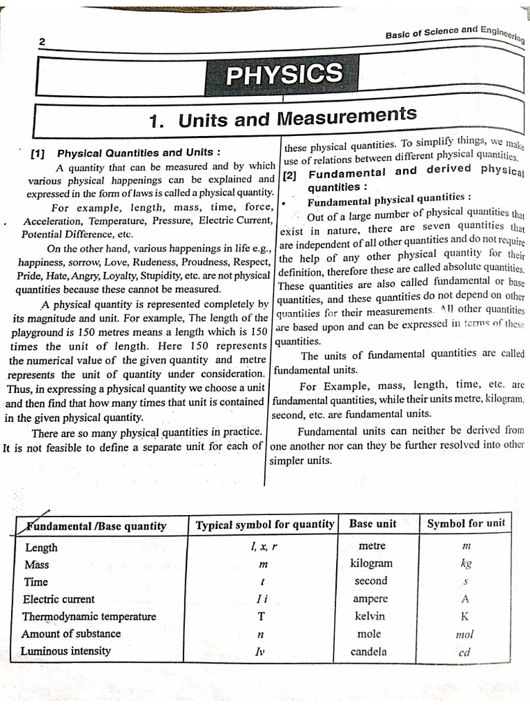 CH 1 Physics | PDF