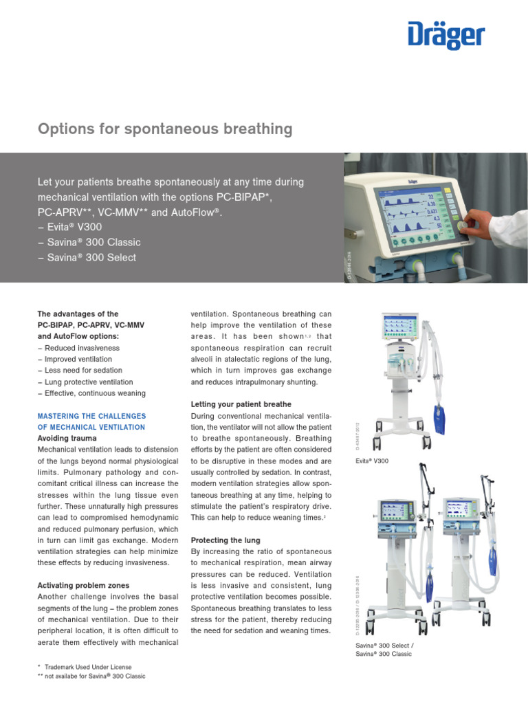 Spontaneous Breathing in Mechanical Ventilation | PDF | Lung | Breathing