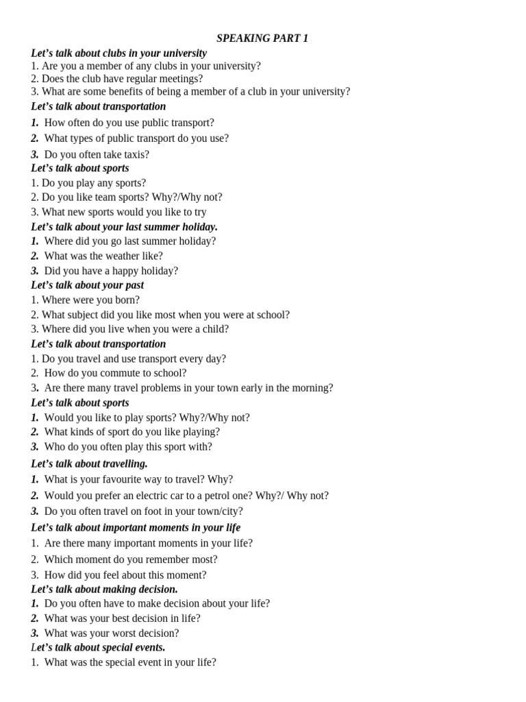 University Life Discussion Topics | PDF