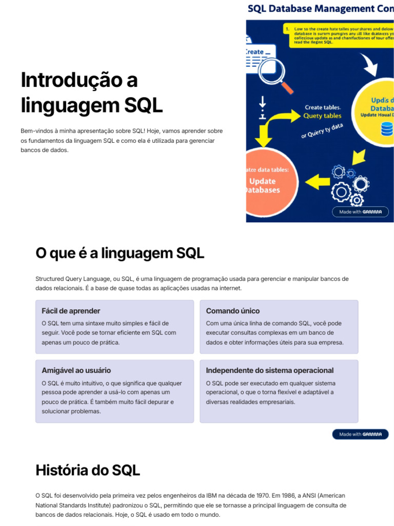 Introdução Prática à Linguagem SQL | PDF | SQL | Bancos de dados