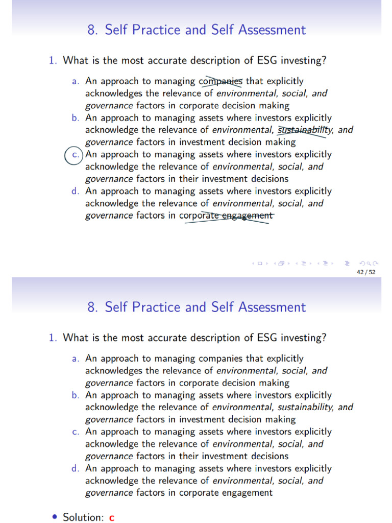 Introduction To ESG MC1 | PDF