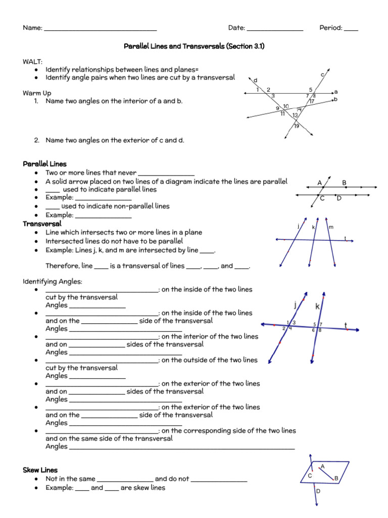 Parallel Lines and Transversals Guide | PDF | Euclidean Geometry | Geometry