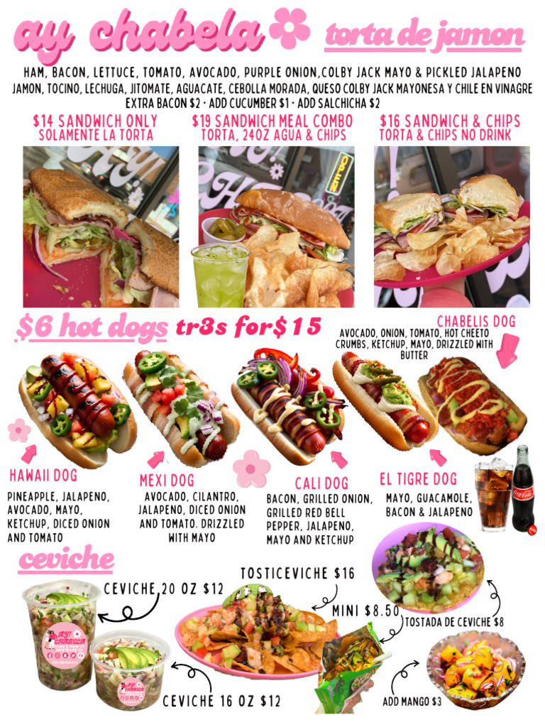 Chaca Trozo Menu Highlights | PDF | Ice Cream | Chocolate