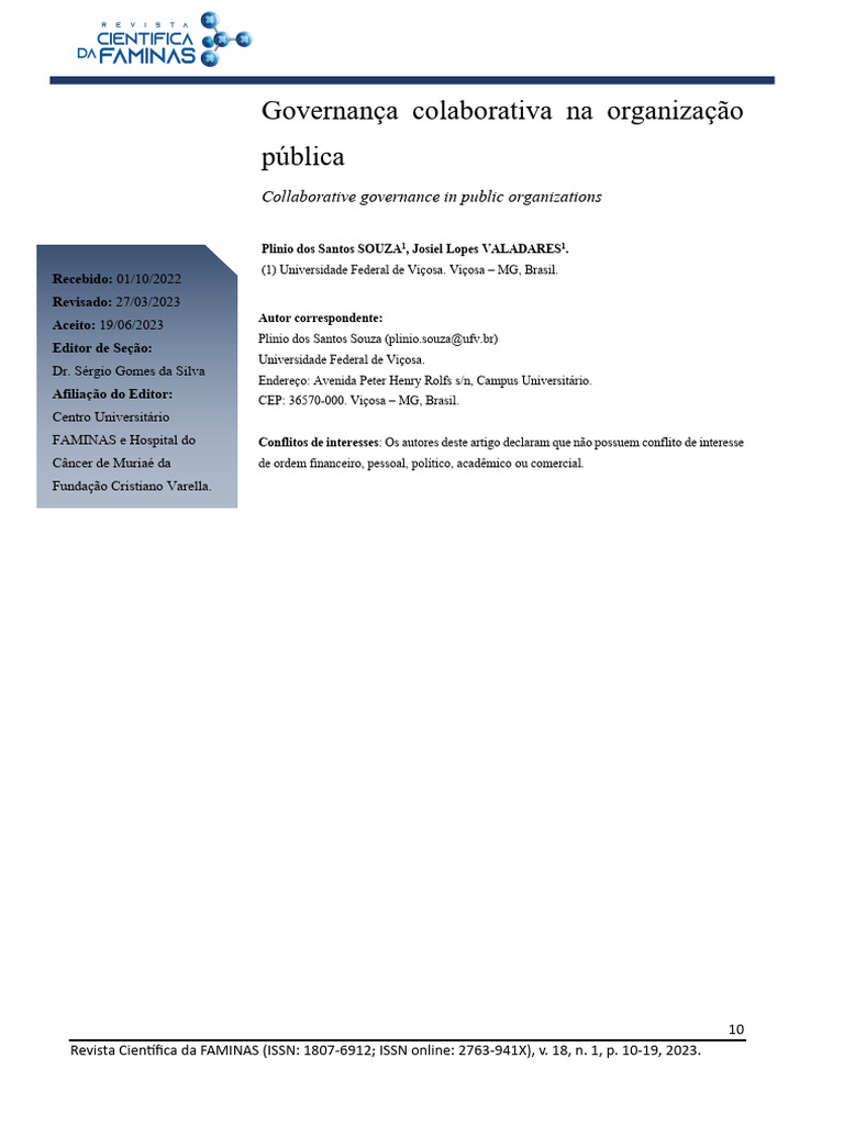 Governança Colaborativa na Gestão Pública | PDF | Governança ...