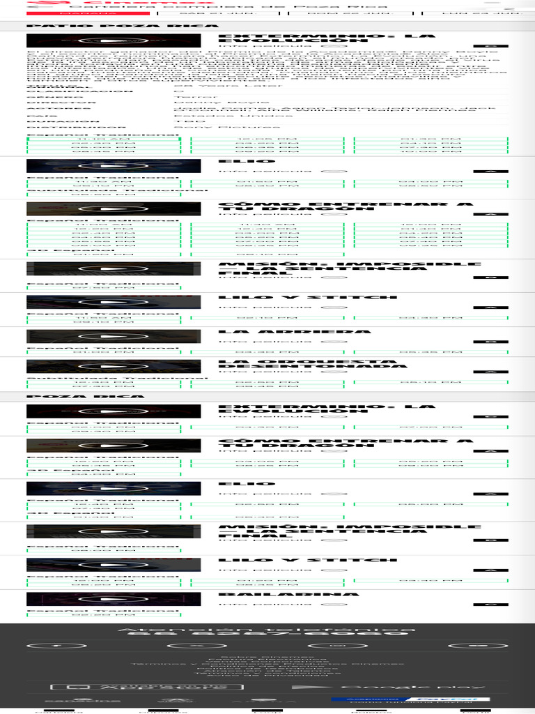 Cartelera Cinemex Poza Rica Junio 2023 | PDF