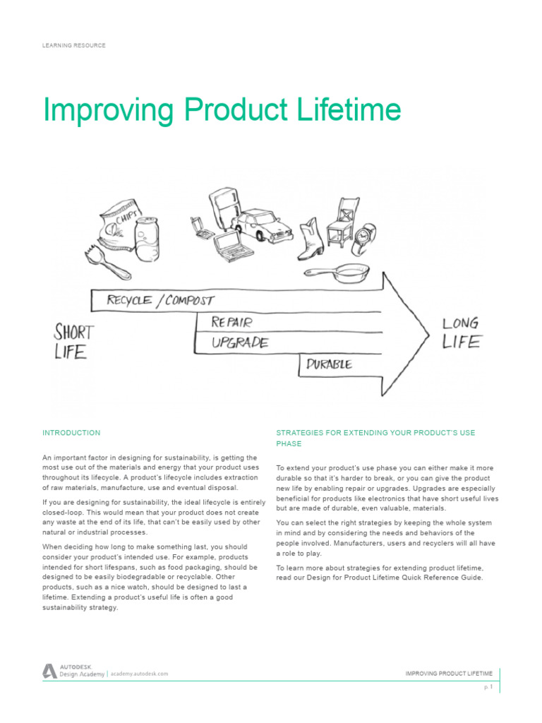 Improving Product Lifetime Introduction | PDF | Life Cycle Assessment ...