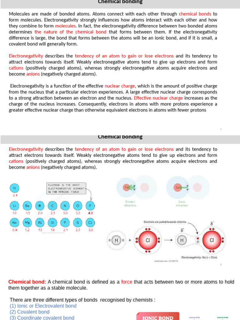 Chemical Bonding of Moles and Molecules | PDF | Chemical Bond | Ion