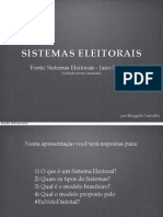 Sistemas Eleitorais Brasileiros e Modelos Alternativos