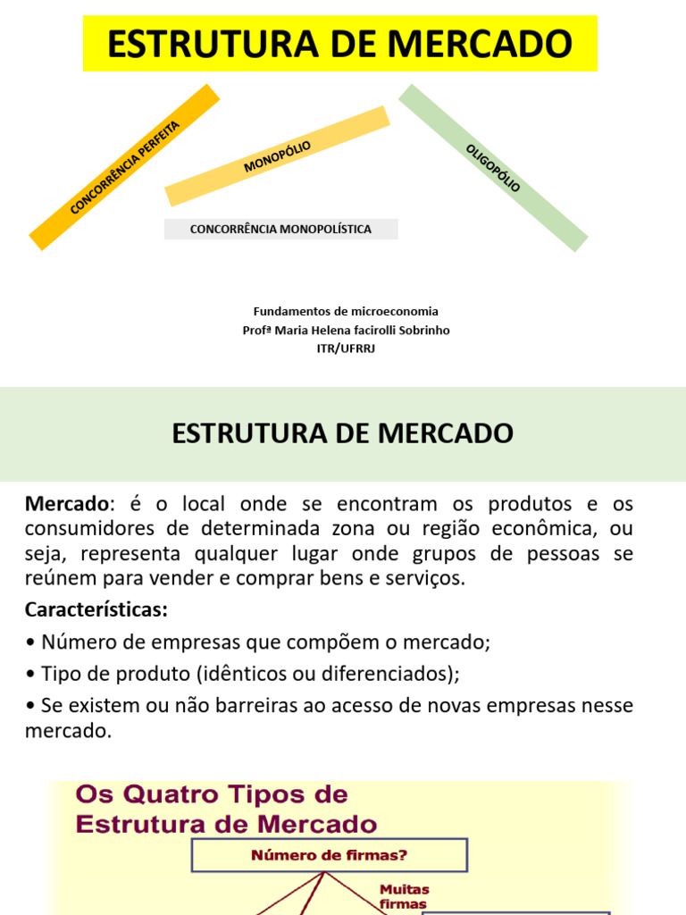 Estruturas de Mercado na Economia | PDF | Monopólio | Mercado (economia)