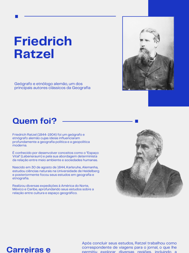Friedrich Ratzel: Geógrafo e Etnólogo Influente | PDF | Geografia ...
