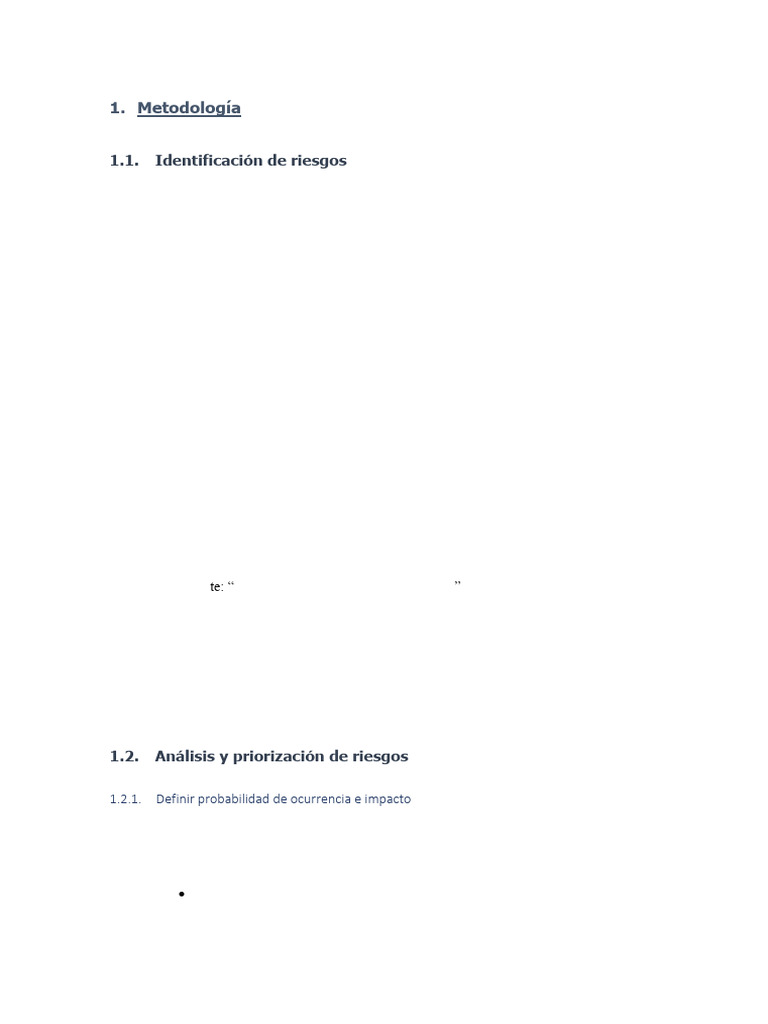 Identificación y Análisis de Riesgos en Proyectos | PDF | Riesgo ...