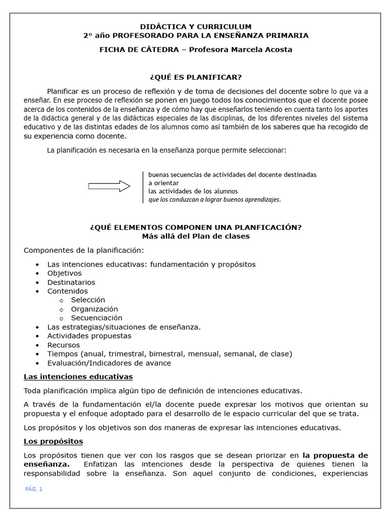Elementos Clave de la Planificación Educativa | PDF | Enseñando ...
