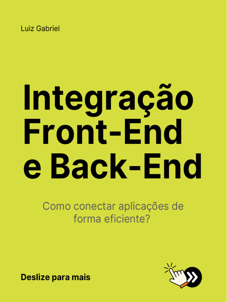 Integração Eficiente Front-End e Back-End | PDF