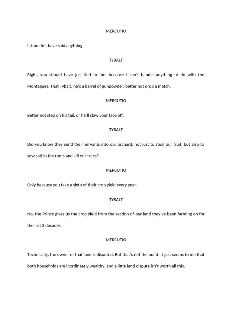 Side 3 Tybalt Mercutio | PDF | Characters In Romeo And Juliet