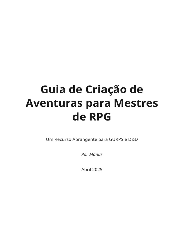 Guia Completo para Mestres de RPG | PDF | Dungeons & Dragons (jogo ...