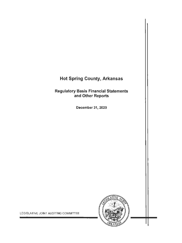Arkansas Legislative Audit Report 2020 | PDF | Audit | Internal Control
