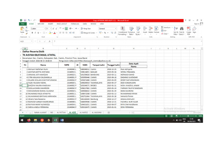 Al Aziz Data | PDF