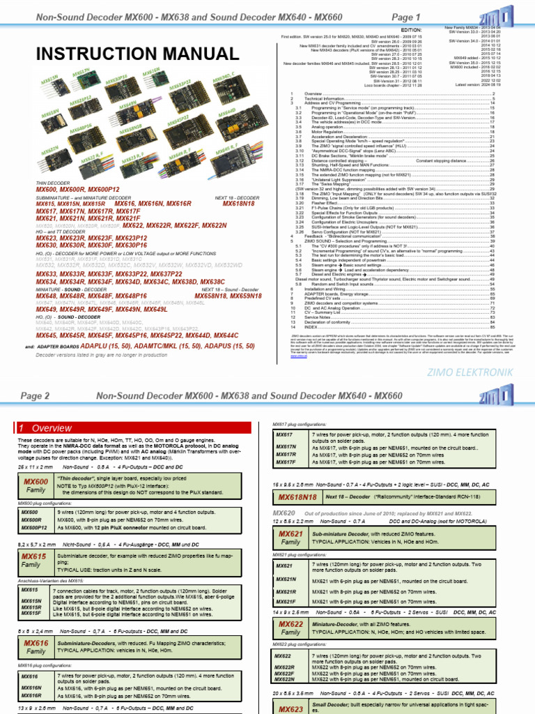 MX Small Decoders en | PDF | Electrical Connector | Direct Current