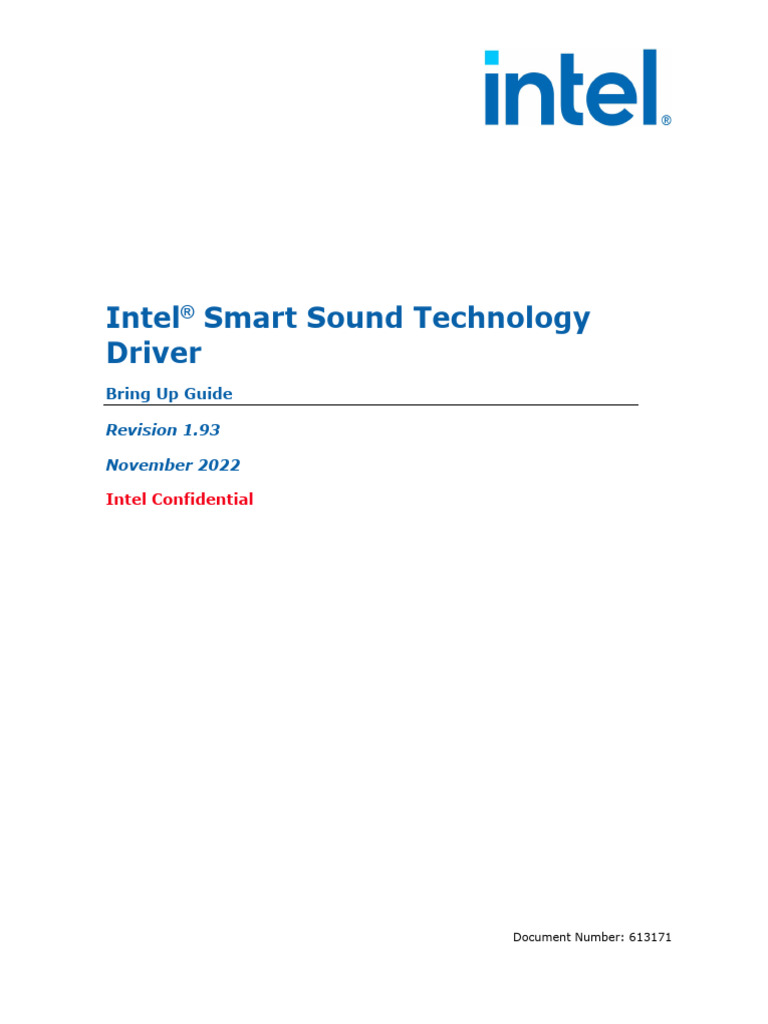 Intel Smart Sound Technology Driver Guide | PDF | Bios | Booting