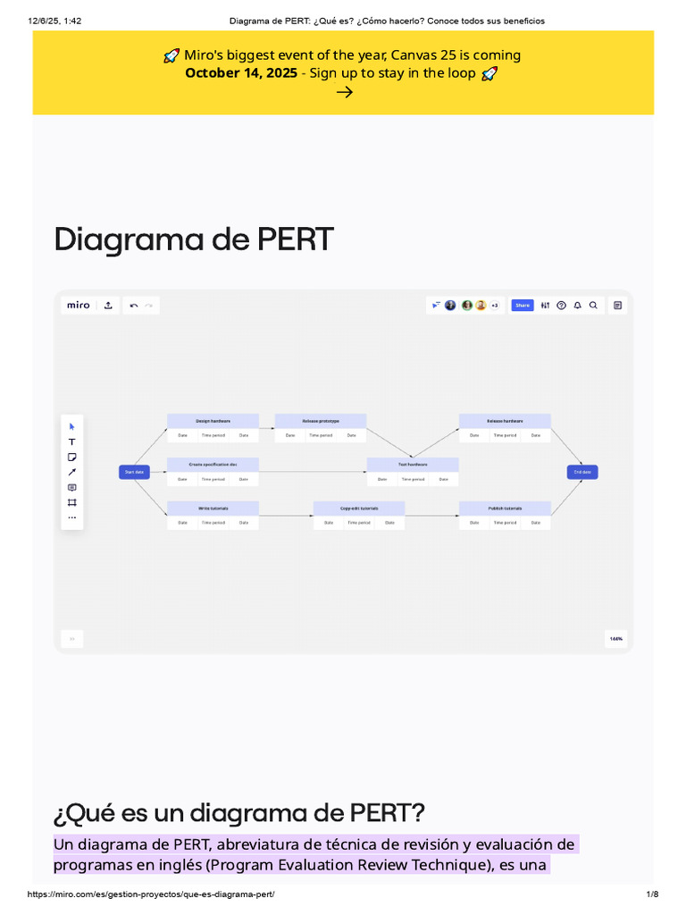 Qué es un diagrama de PERT | PDF | Software | Gestión de proyectos