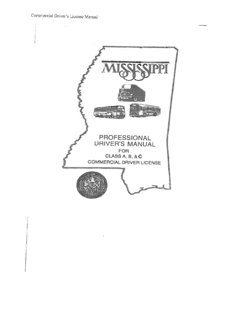Mississippi CDL Manual Mississippi CDL Handbook Books