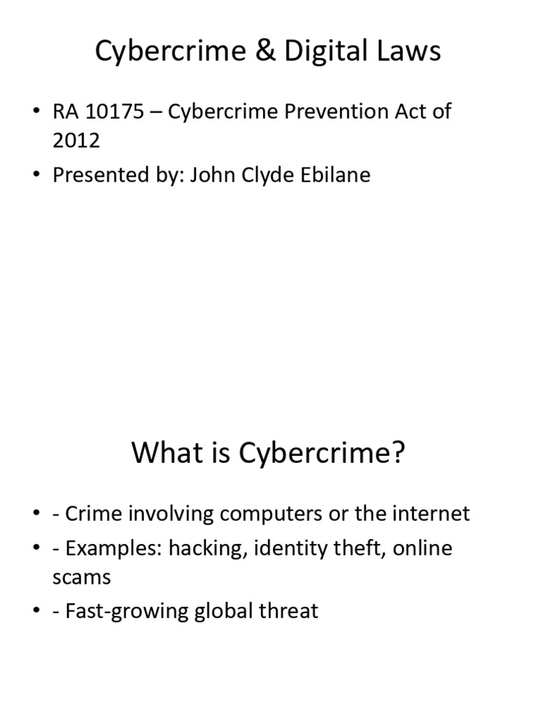 RA 10175: Identity Theft Laws | PDF