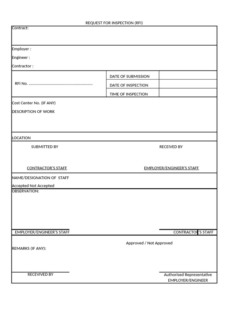 RFI Submission Form Guide | PDF