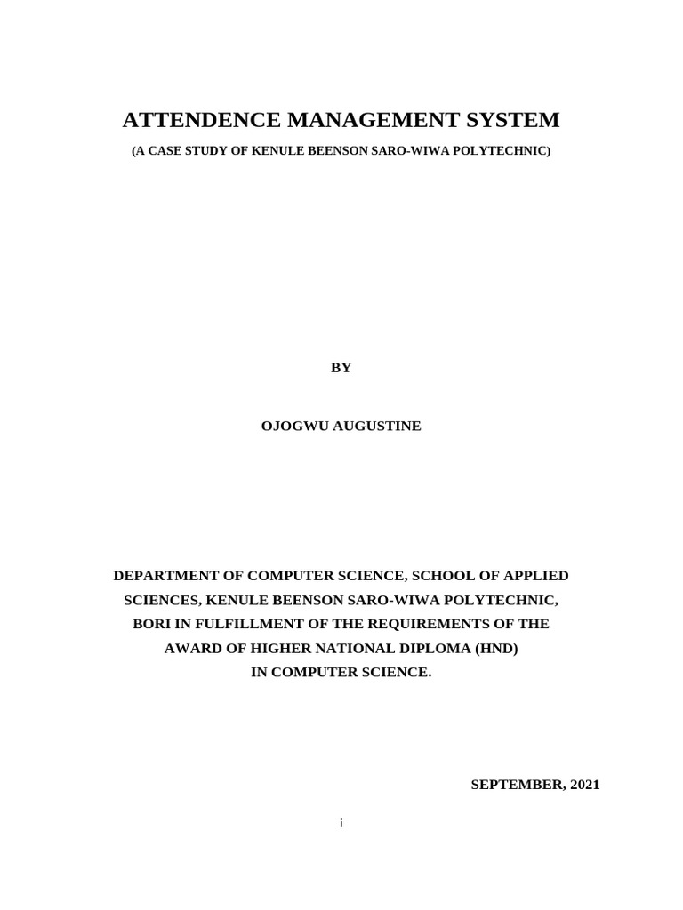 Attendance Management System Case Study | PDF | Radio Frequency ...