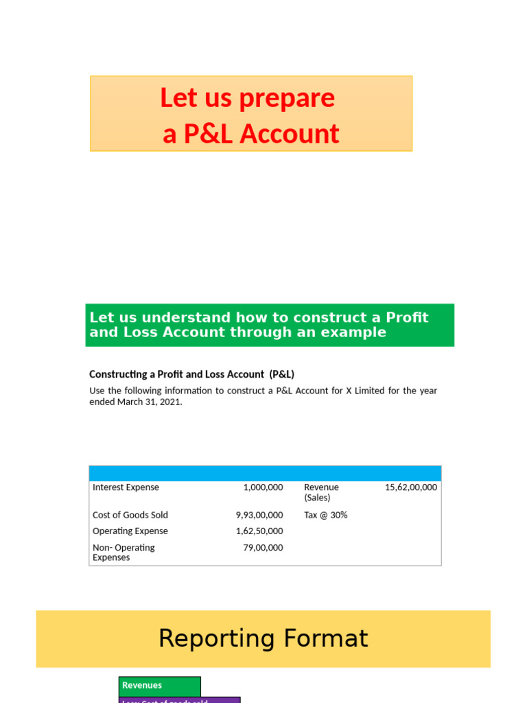 How To Prepare A PL Account | PDF | Income Statement | Net Income