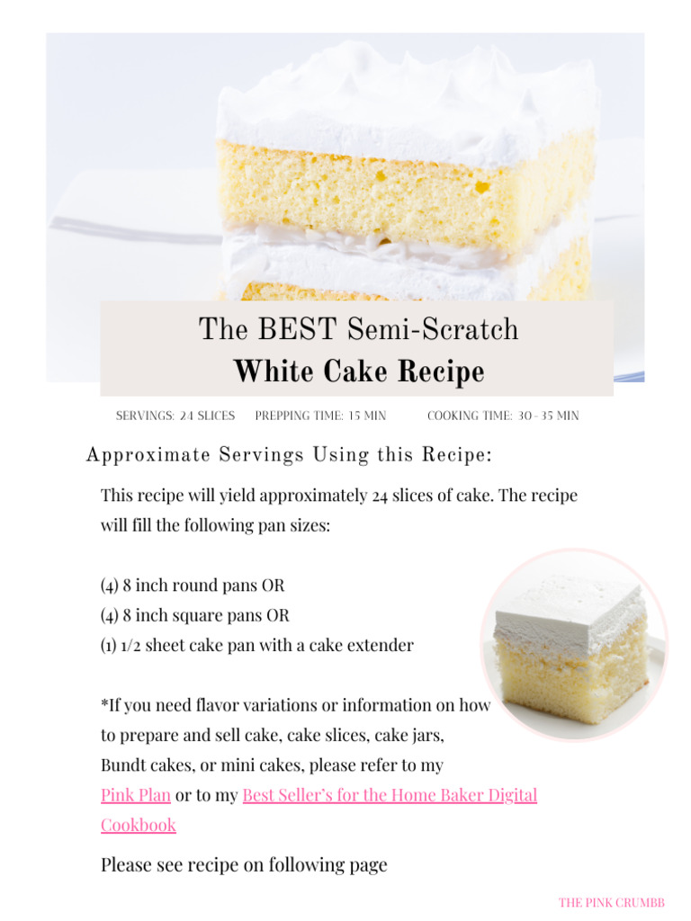 Keto-Friendly White Cake Recipe | PDF