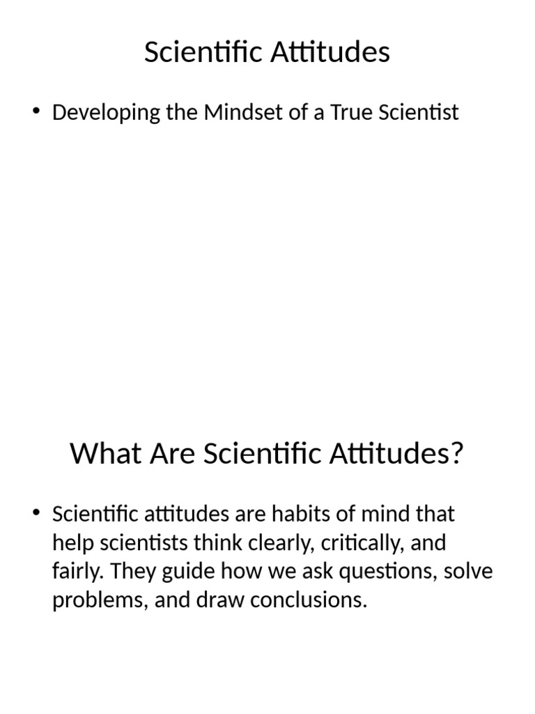 Key Scientific Attitudes Explained | PDF