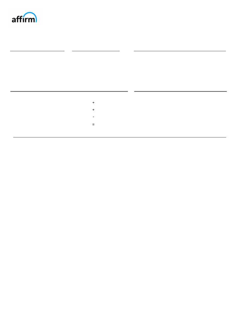 Affirm Account Statement Summary | PDF | Banks | Money