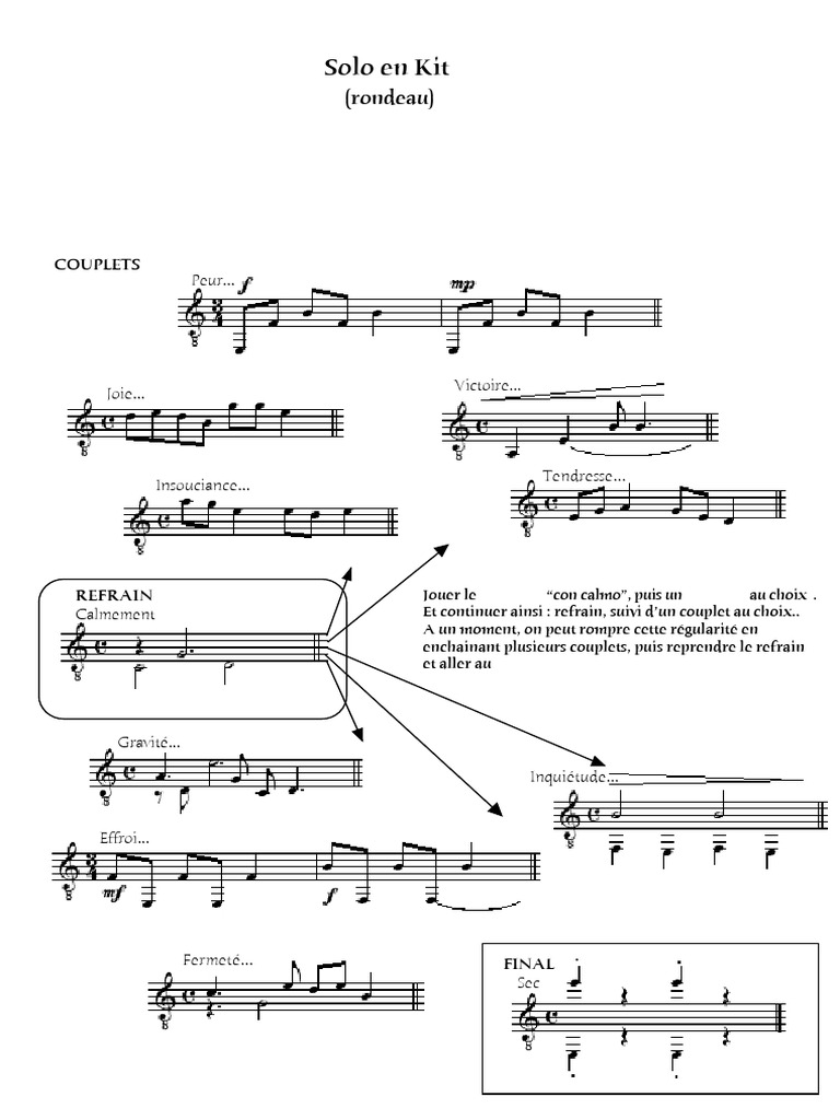 Structure de chanson : refrain et couplets | PDF