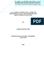 Food Safety and Quality: A Study of The Existing Legal and Administrative Regulations in Malaysia