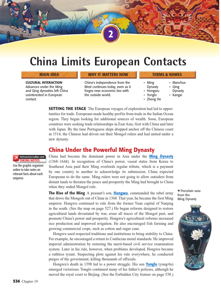 China's Isolation After Zheng He's Voyages | PDF | Qing Dynasty ...