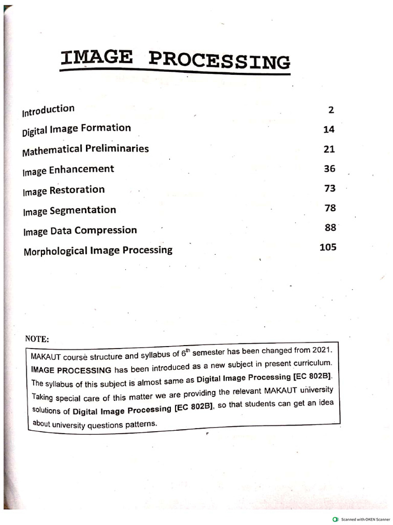 Image Processing Organizer 2023 | PDF
